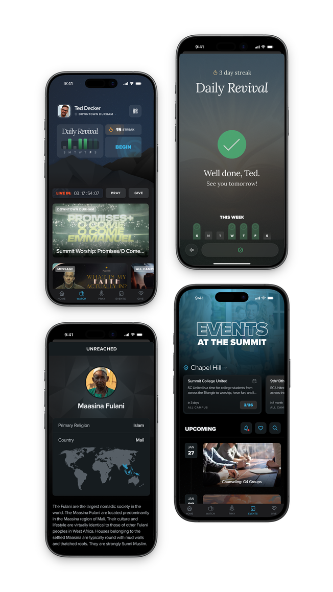 Captura de pantalla de la aplicación Summit : Enlaces rápidos
